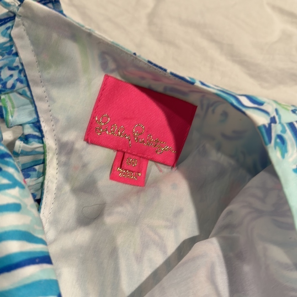💙🩵Lilly Pulitzer Fiesta Stretch Dress Coastal Blue dress size 00 - Picture 11 of 17